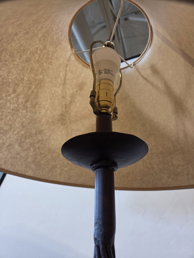 Wrought Iron Lamp W/ Twisted Base- 18X18X31