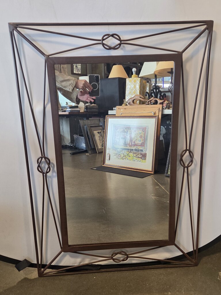 Rust Wrought Iron Mirror- 28X40