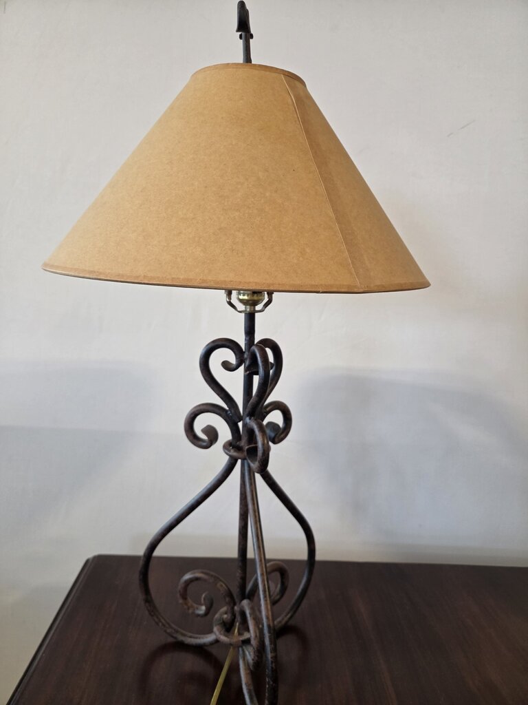 Wrought Iron Twisted Lamps- Pair- 17X17X32H