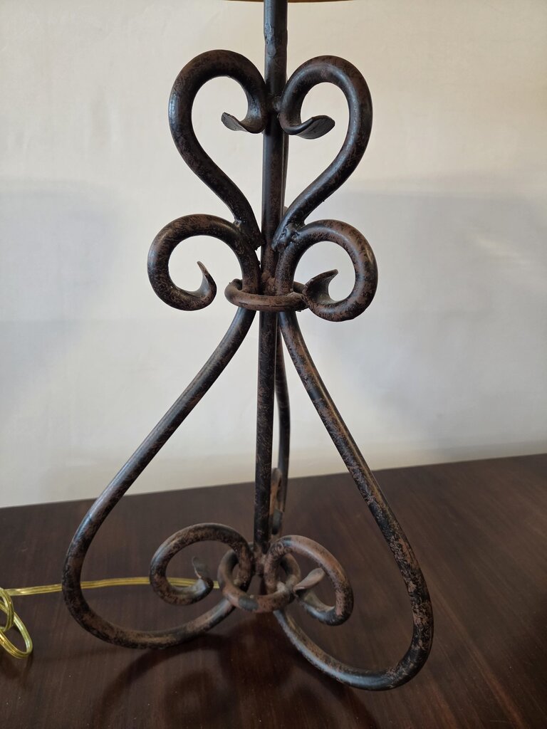 Wrought Iron Twisted Lamps- Pair- 17X17X32H