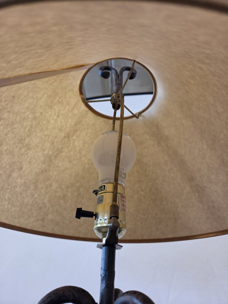 Wrought Iron Twisted Lamps- Pair- 17X17X32H