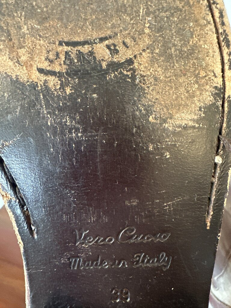 Golden Goose Charlye Distressed Leather Riding Boots Brown EU 39