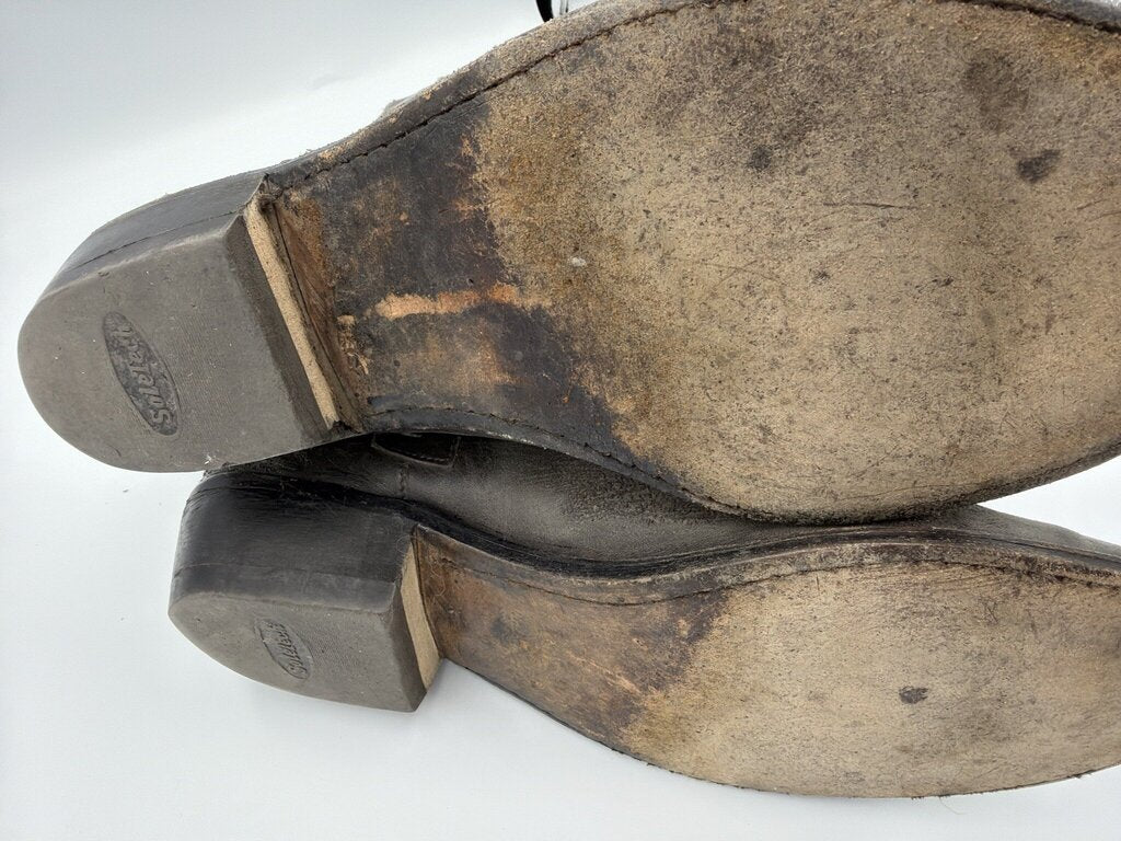 Golden Goose Crosby Distressed Leather Western Ankle Boots - Size 40