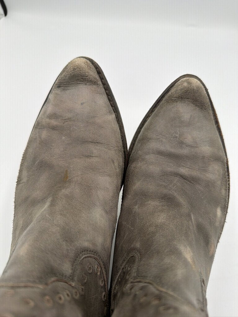 Golden Goose Crosby Distressed Leather Western Ankle Boots - Size 40