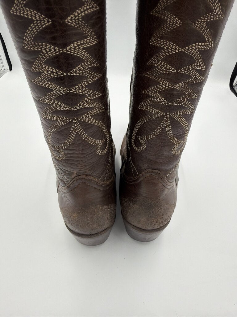 Golden Goose Crosby Tall Leather Western Boots - Size 39