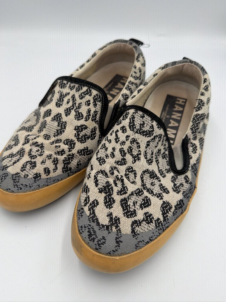Golden Goose Hanami Leopard Print Canvas Slip-On Sneakers Size 39