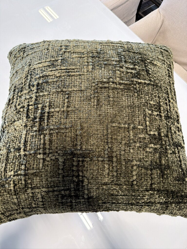 Calisto Green Plush Down Pillow- 23X23