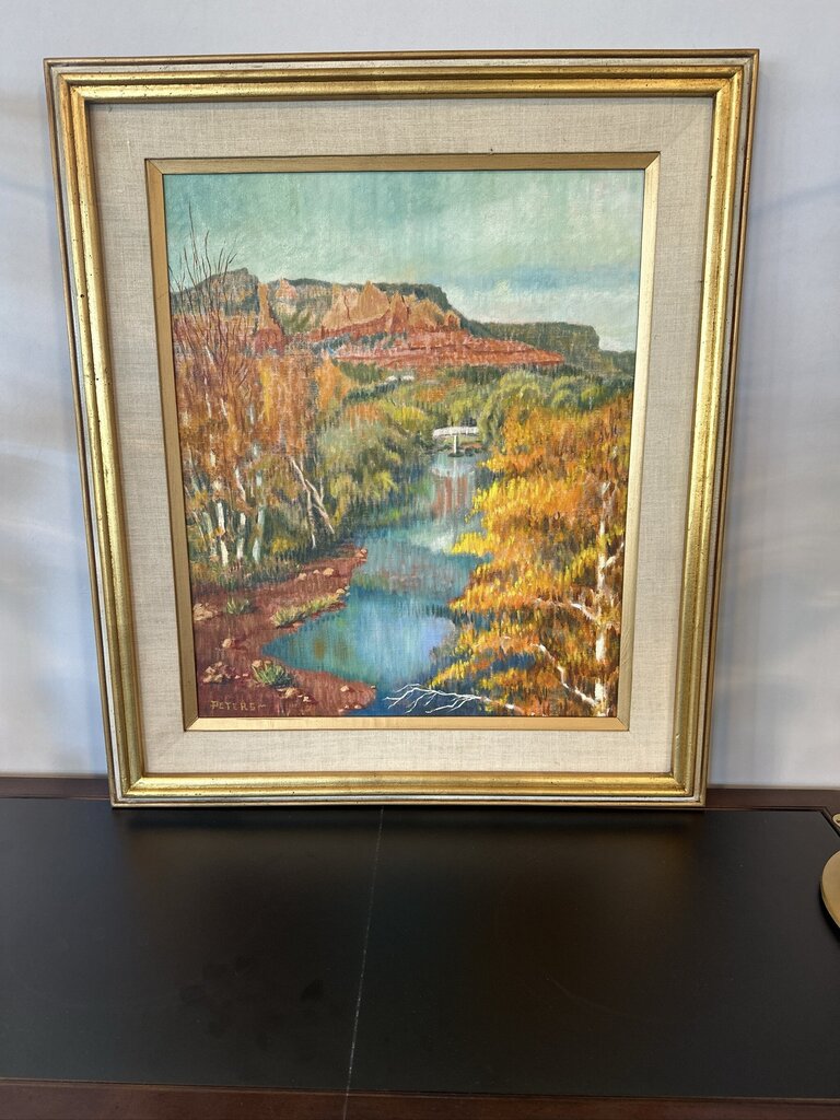 Original Oil Landscape By Peters- 28X32