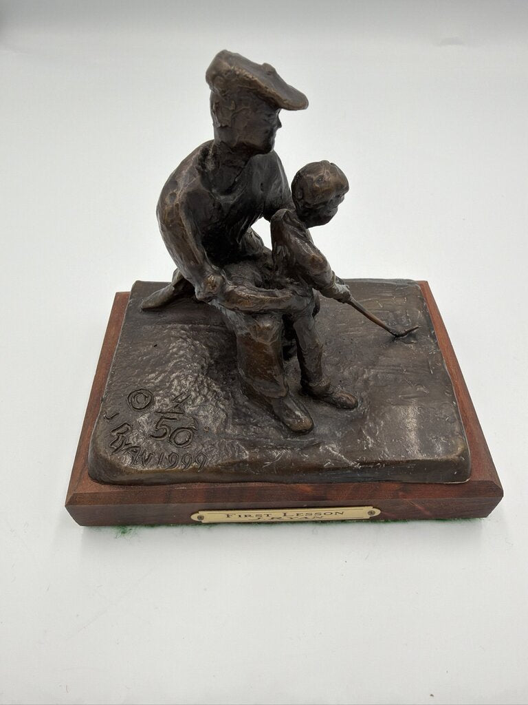 "First Lesson" Limited Edition Golf Bronze Sculpture by J. Ryan (4/50)