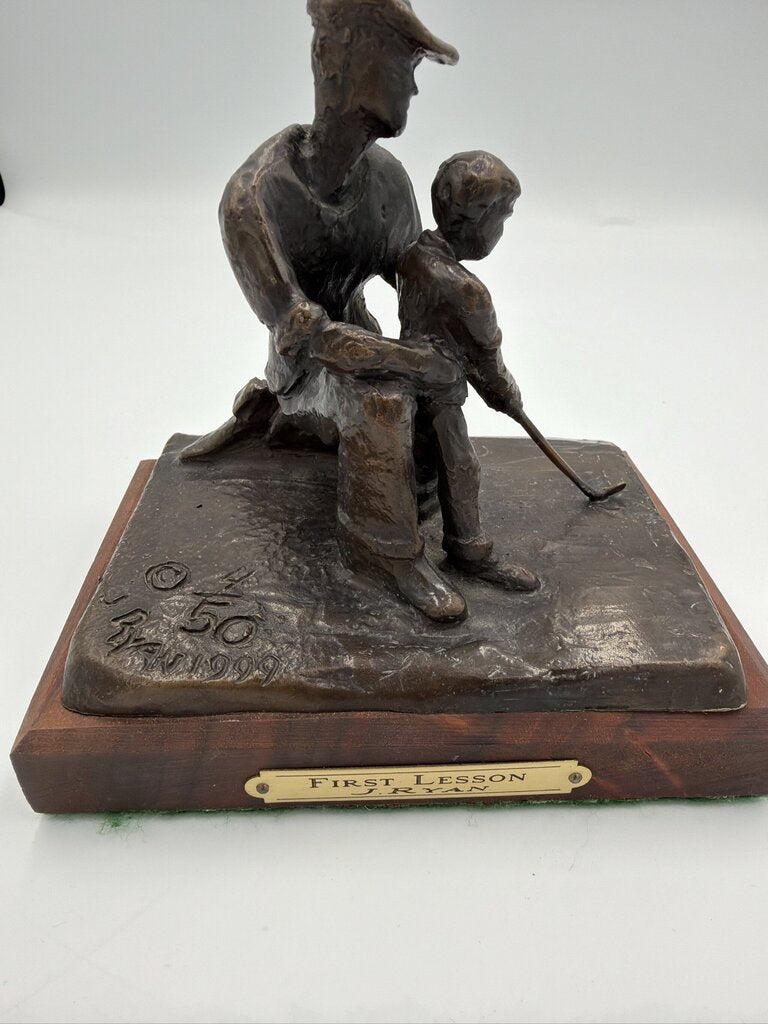 "First Lesson" Limited Edition Golf Bronze Sculpture by J. Ryan (4/50)
