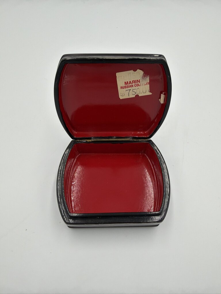 Vintage 1993 Fedoskino Russian Lacquer Box by Mikhail Prokofiev - "Winter" Landscape