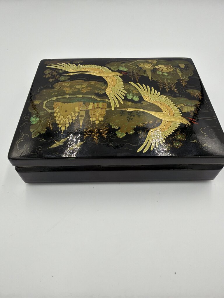 Vintage Russian Kholui Painted Box - "North" by A. Starikova