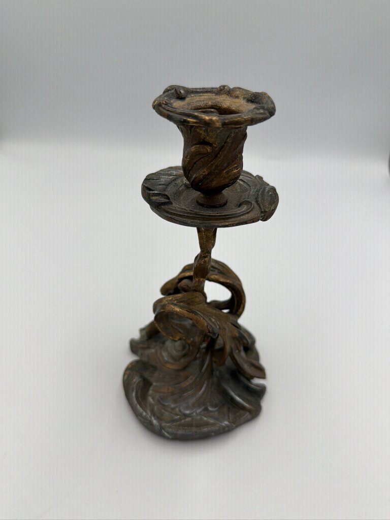 Vintage Soviet Gilt-Wash Silumin Candle Holder