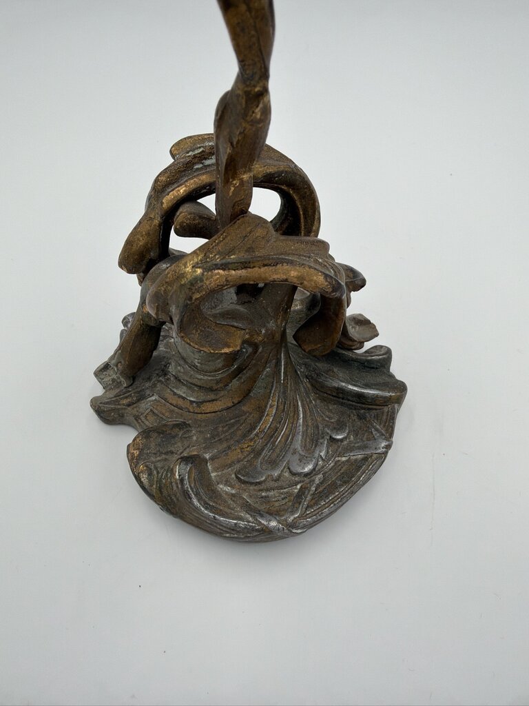 Vintage Soviet Gilt-Wash Silumin Candle Holder