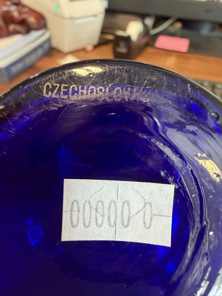 Vintage Czechoslovakian Cobalt Blue Bud Vase- 2.5X2.5X8.5