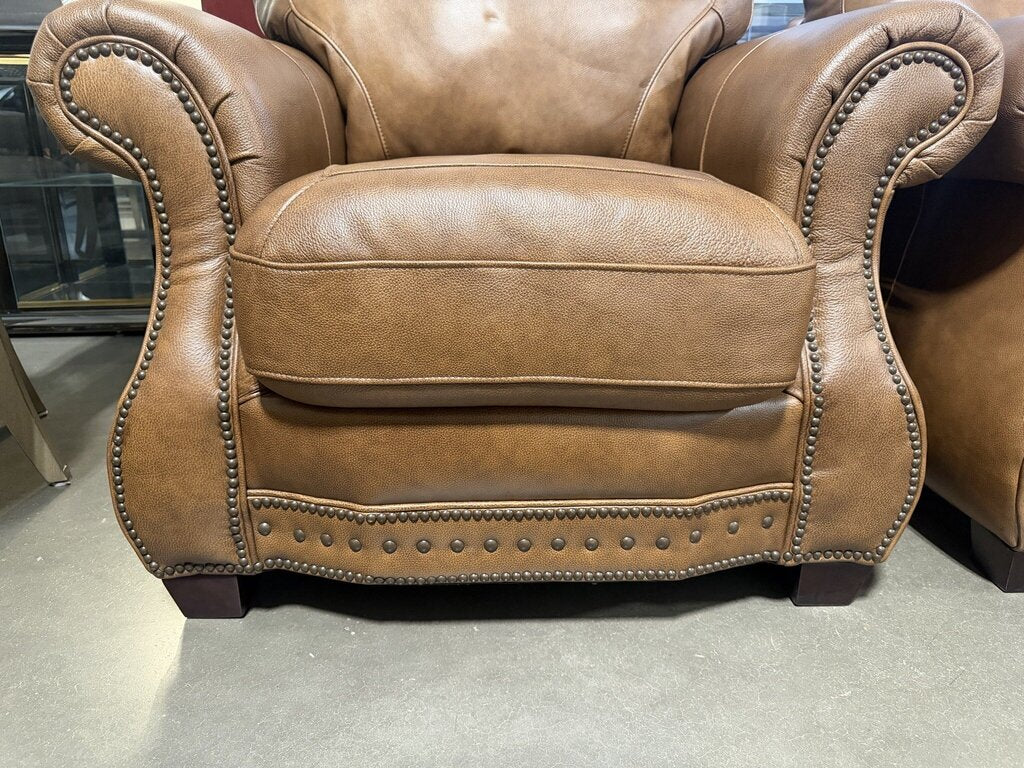 La Cross Apache Sedona Leather Chairs- Pair