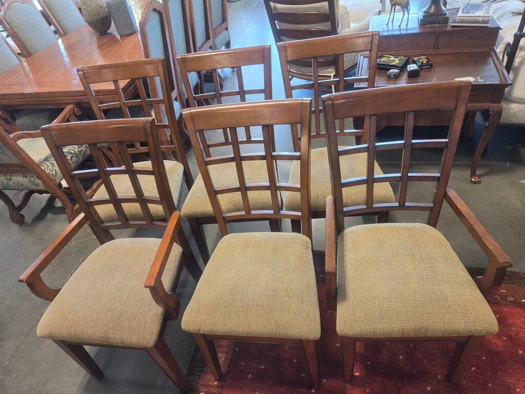 Crown Mark, Inc. Wood Dining Chairs - Set Of 6- AS IS