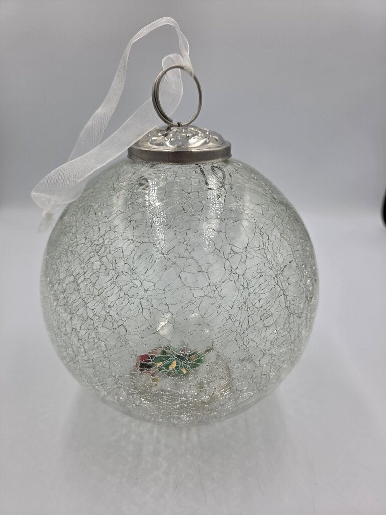 Round Clear Light Up Chritmas Ball- 6X6X8