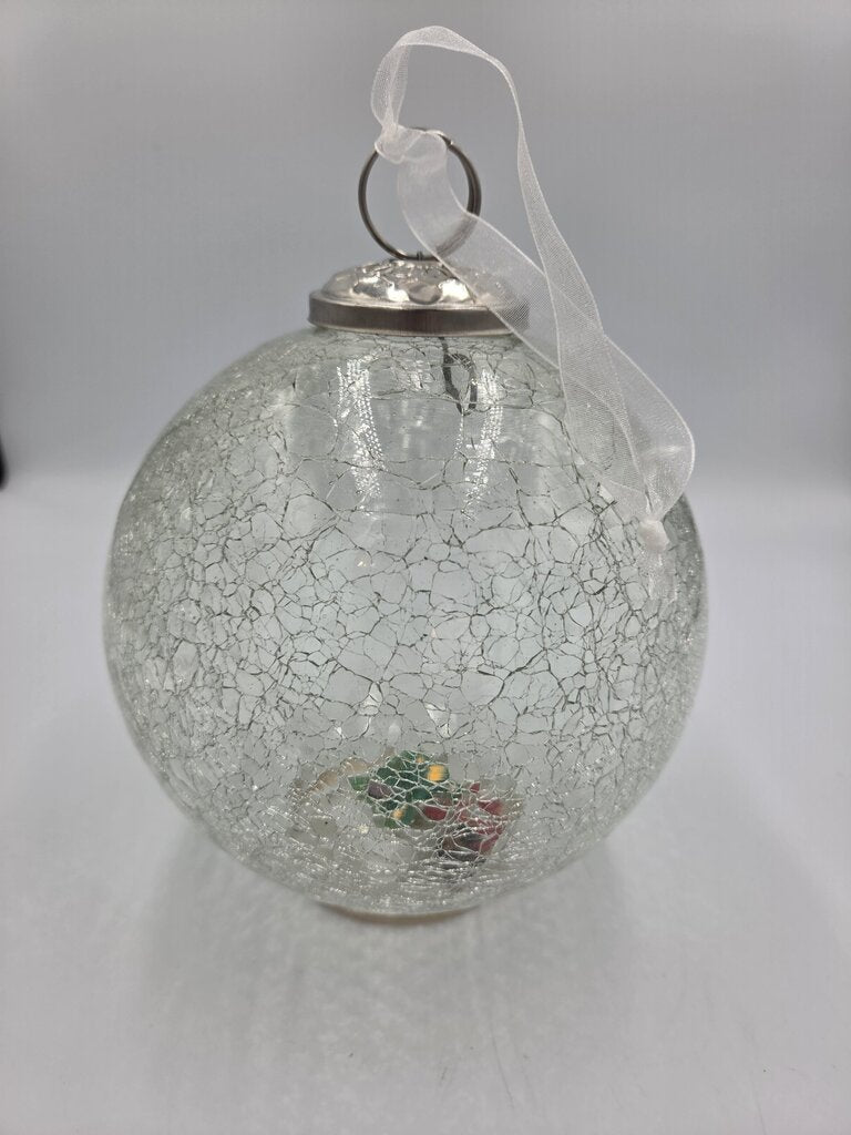 Round Clear Light Up Chritmas Ball- 6X6X8