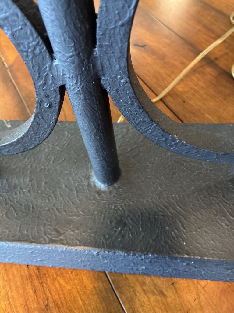Black Wrought Iron Lamp - 21.5X13X29H