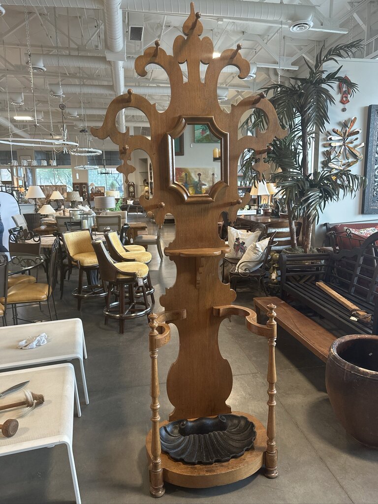 Antique Victorian Hall Tree - 23X14X88H
