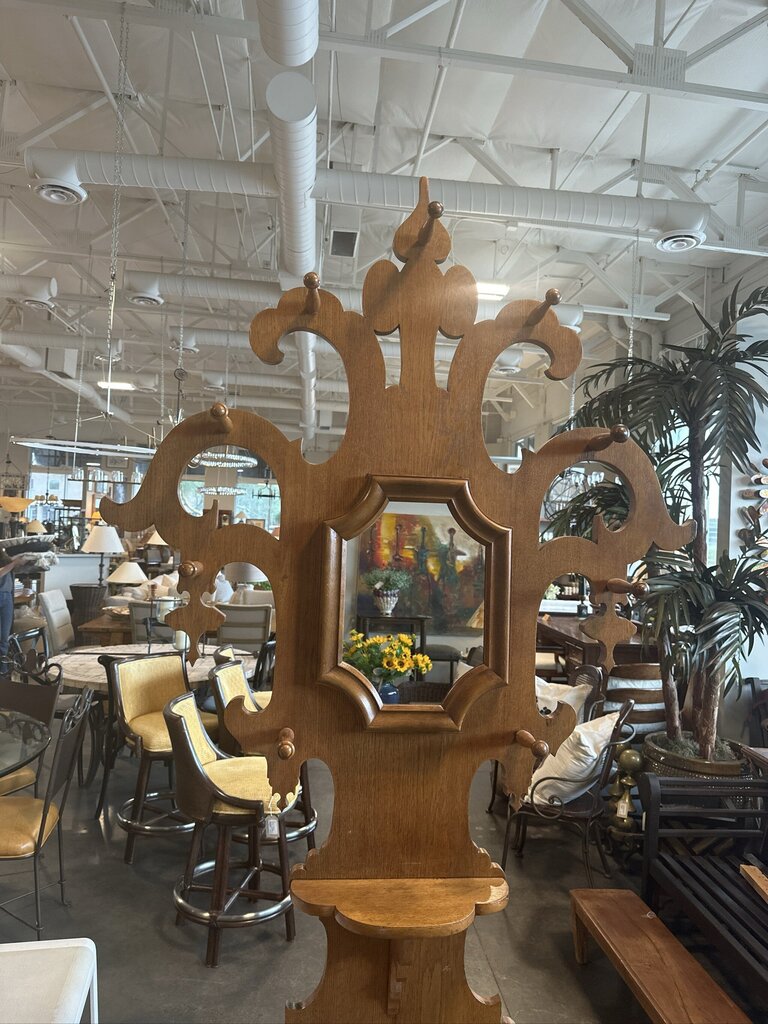 Antique Victorian Hall Tree - 23X14X88H