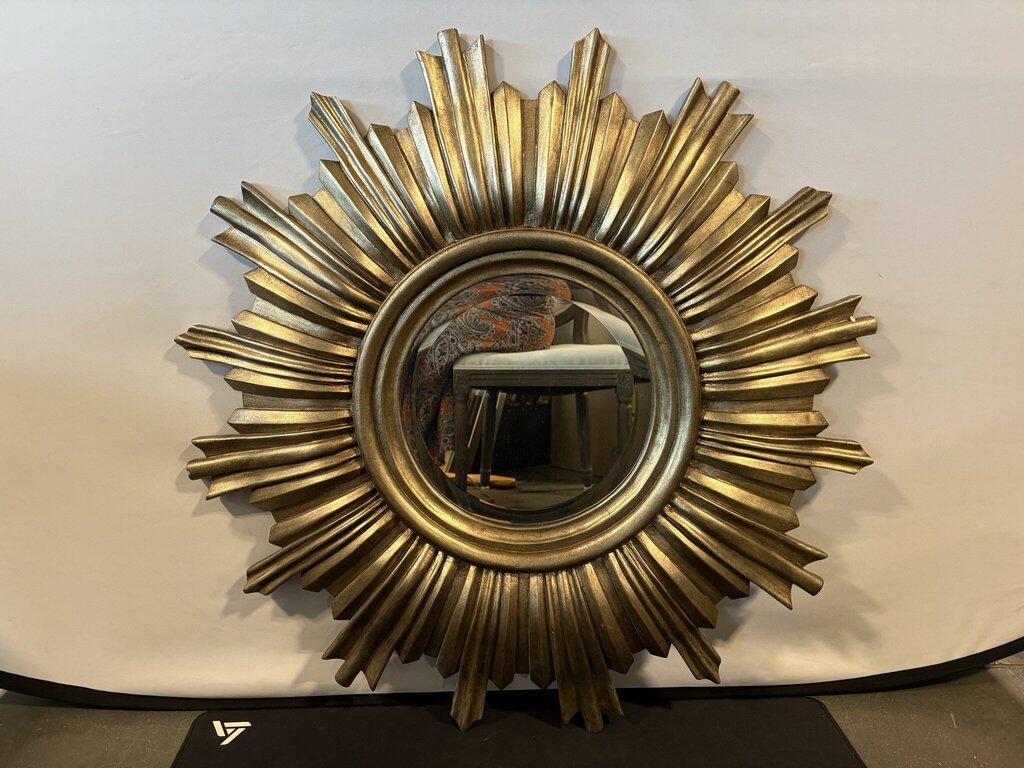 Ethan Allen Gold Starburst Mirror- 32X32