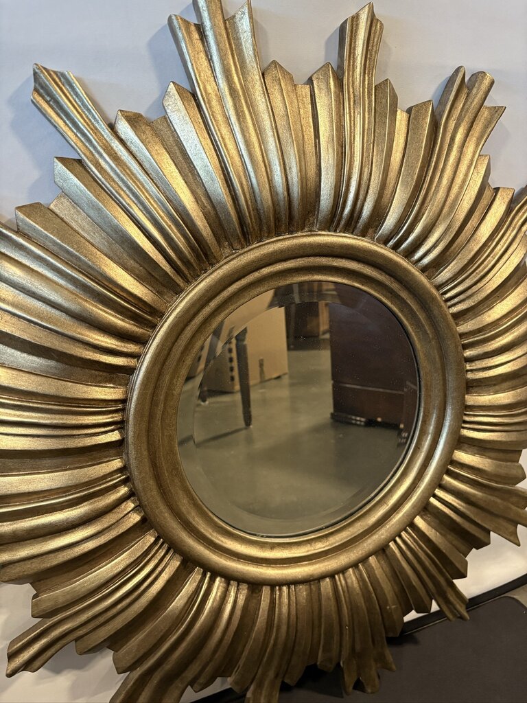 Ethan Allen Gold Starburst Mirror- 32X32