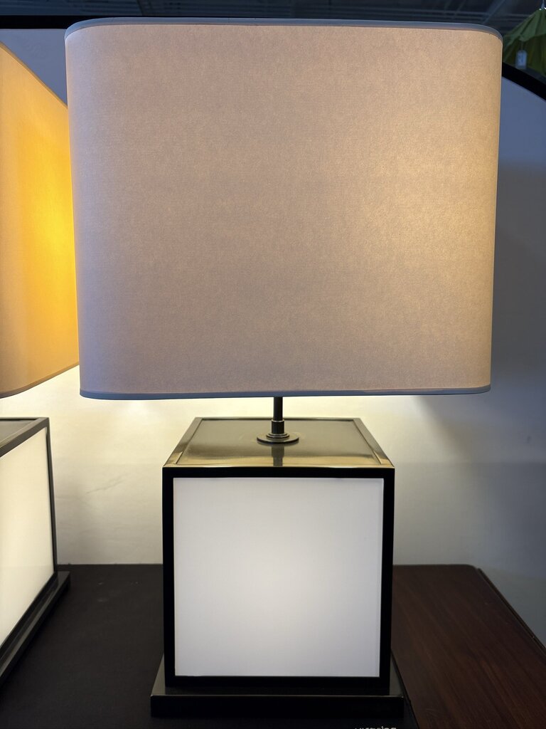 Thomas O'Brian Dixon Cube Lamps- Pair- 17X17X29