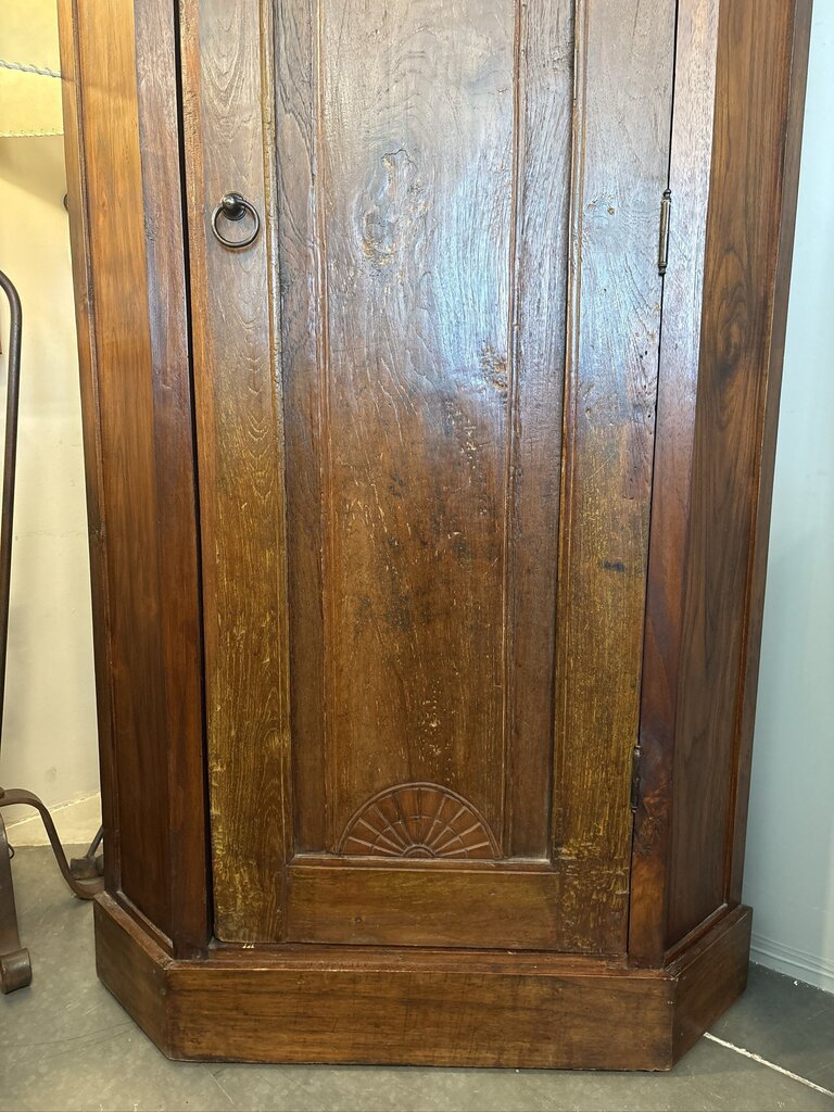 Vintage Carved Solid Wood Corner Cabinet- 38X25X79