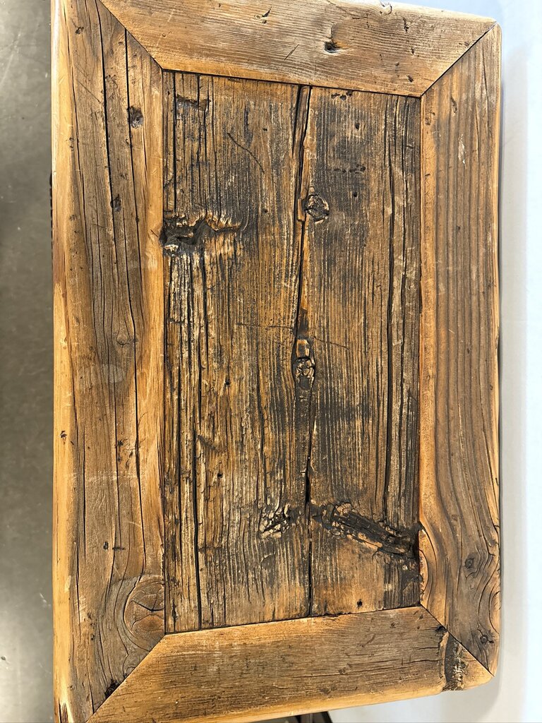 Vintage Rustic Wood Side Table- 25X15X20H