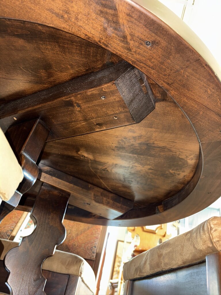Oval Solid Wood Dining Set W/ 6 Chairs- 72X42X30H- AS IS