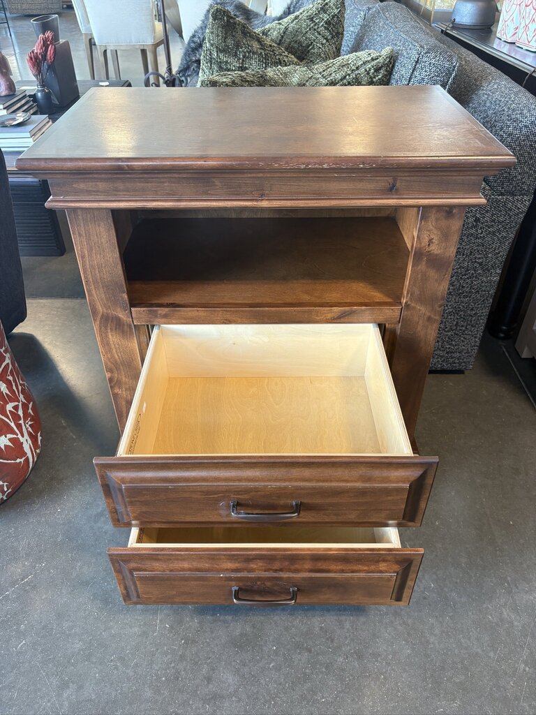 Stone Creek 2 Drawer Nightstand- 29X18X32H- AS IS