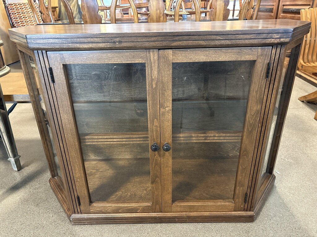 Angled Curio Cabinet W/ Glass Doors- 49X19X33H