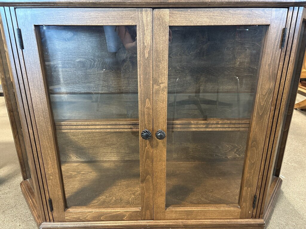 Angled Curio Cabinet W/ Glass Doors- 49X19X33H
