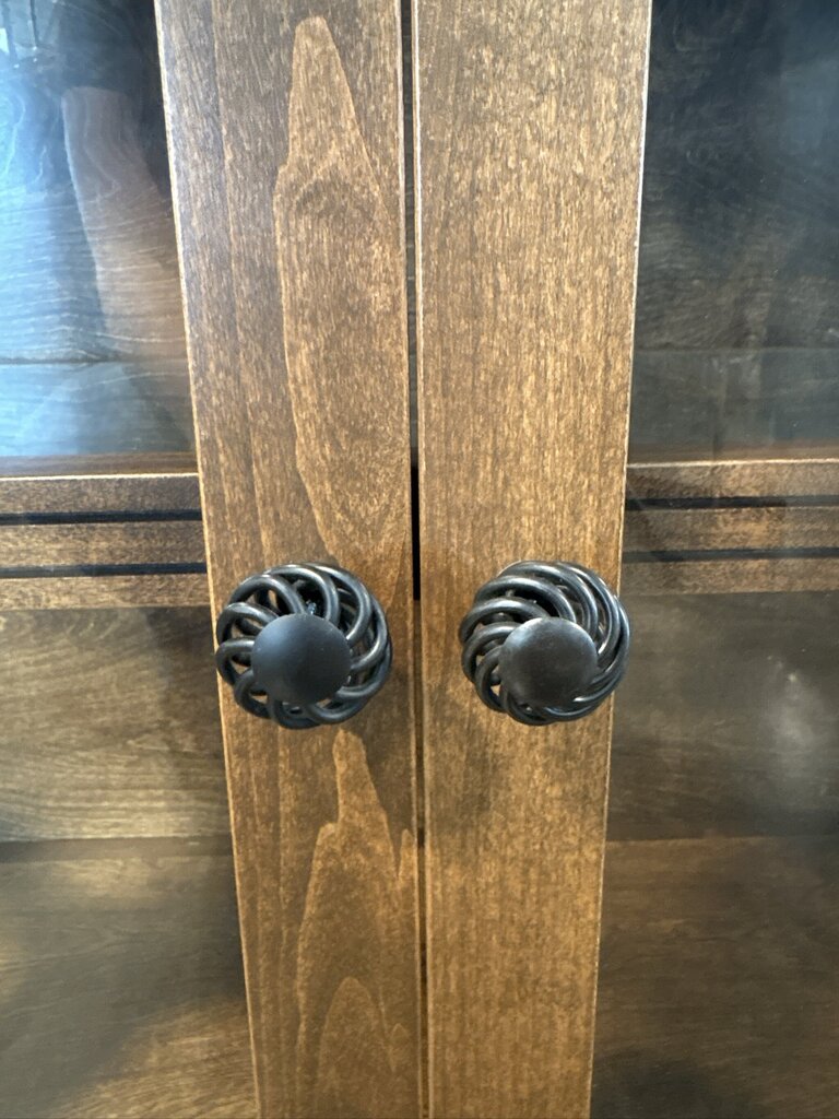 Angled Curio Cabinet W/ Glass Doors- 49X19X33H