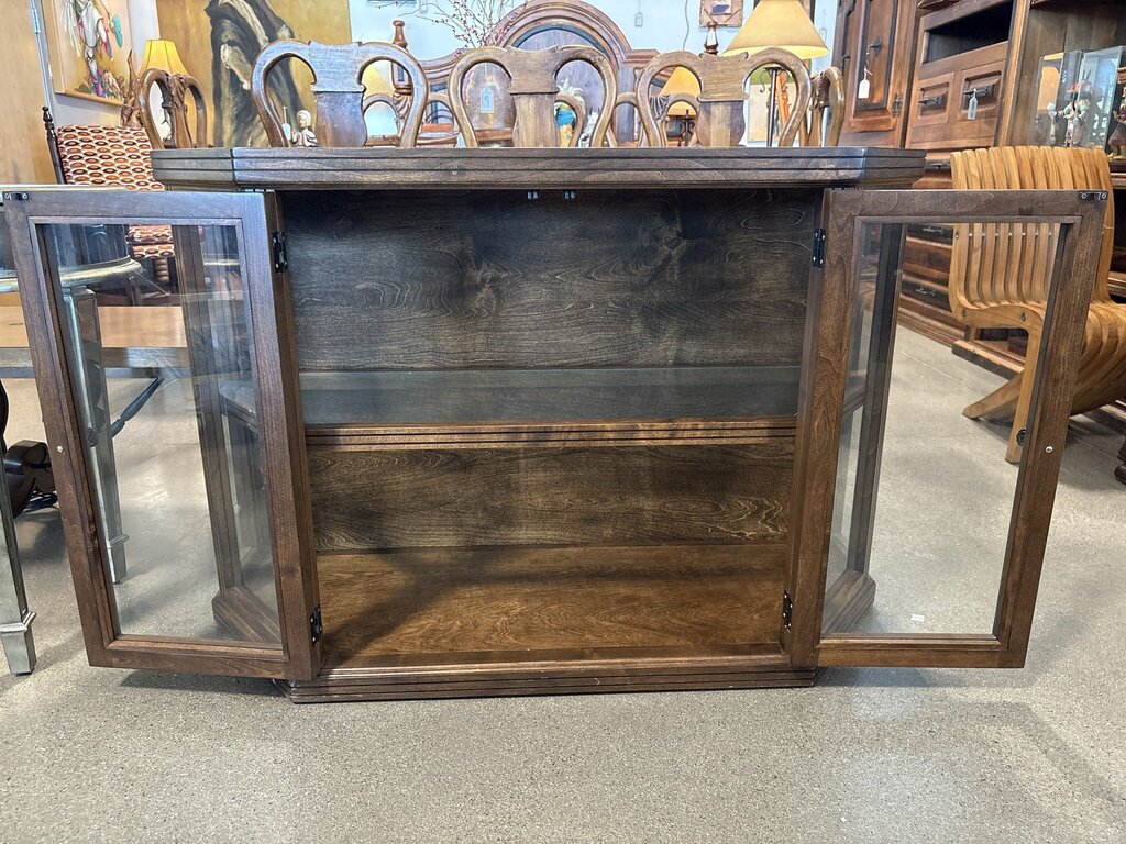 Angled Curio Cabinet W/ Glass Doors- 49X19X33H