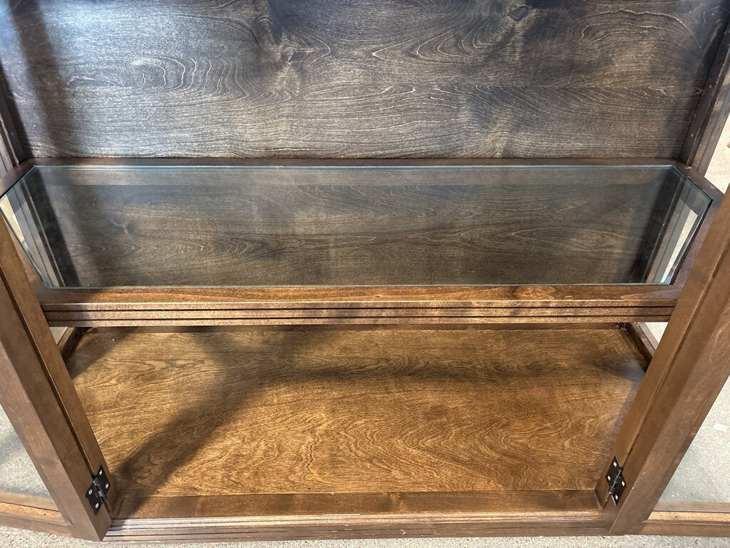 Angled Curio Cabinet W/ Glass Doors- 49X19X33H