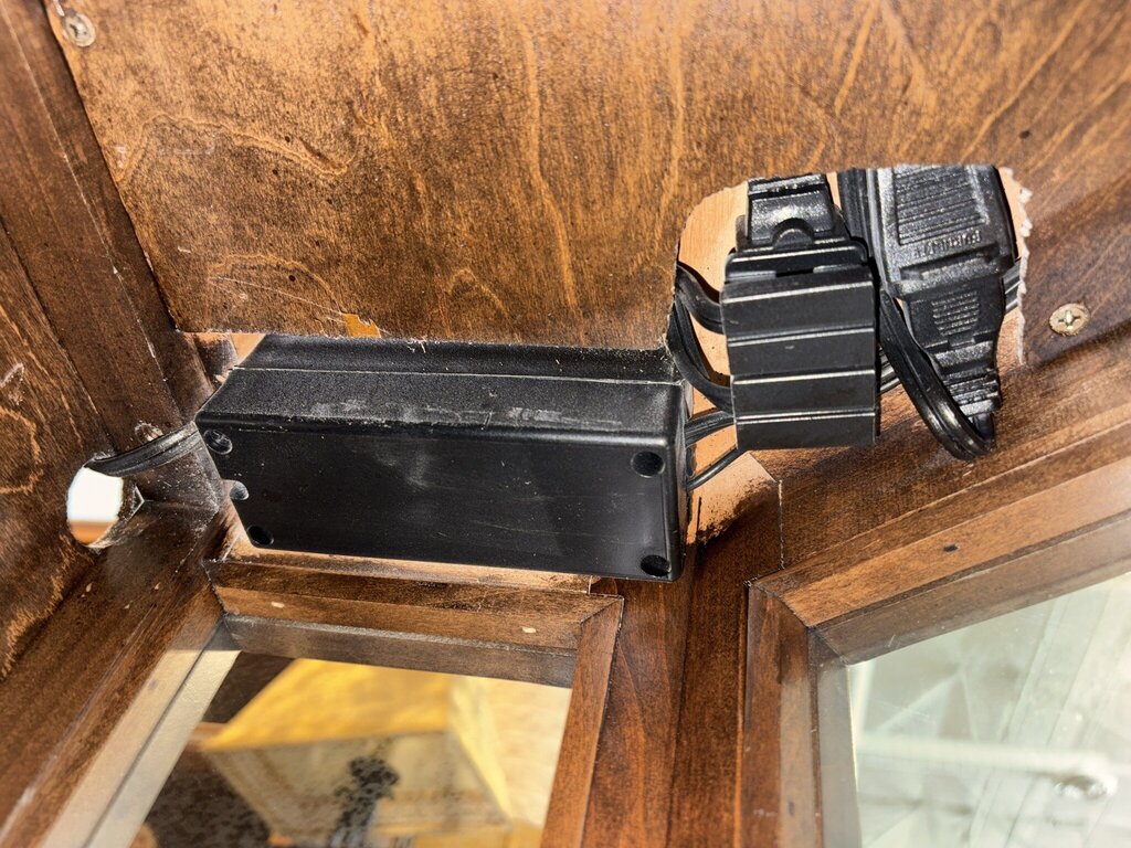 Angled Curio Cabinet W/ Glass Doors- 49X19X33H