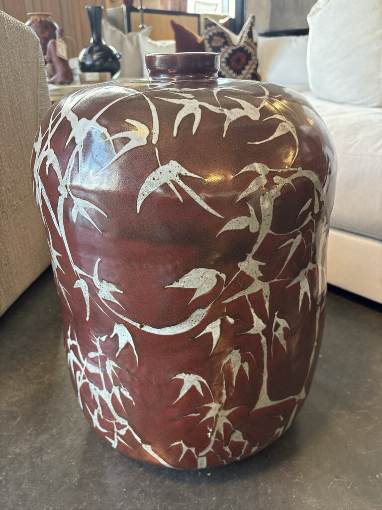 Hand Thrown Pottery Vase By Gay Schempp- 15X15X22H