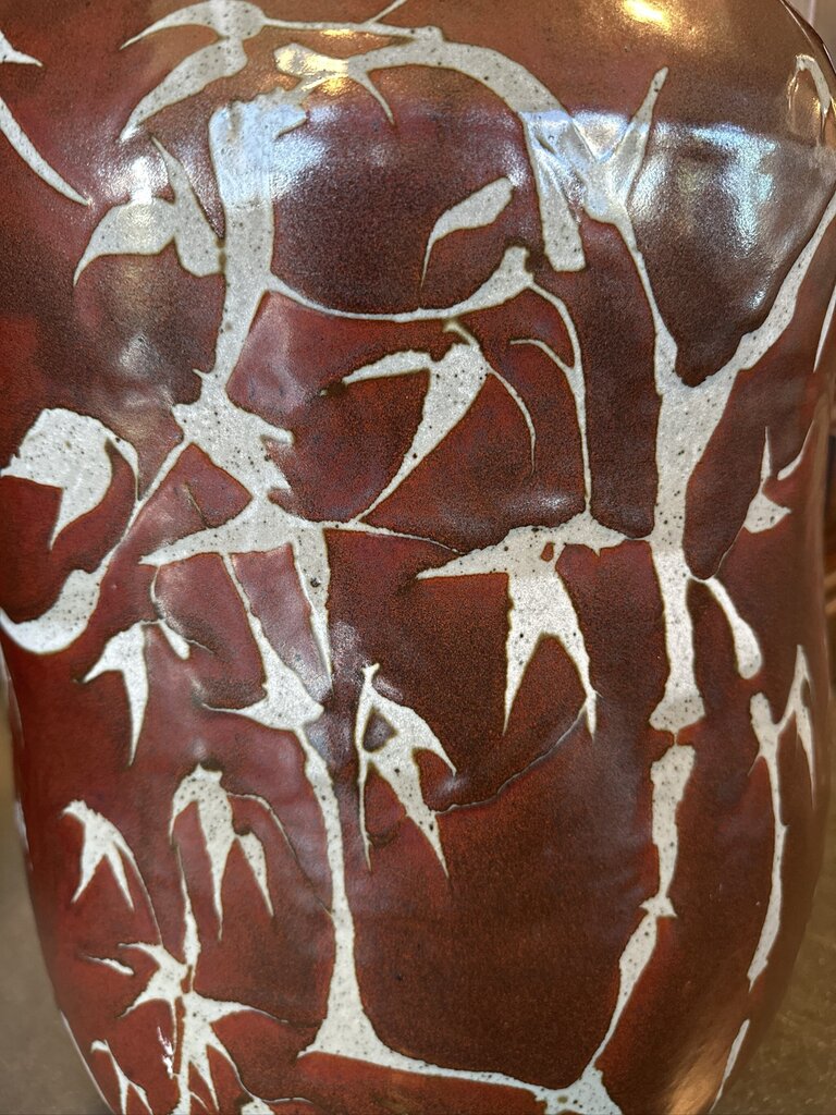 Hand Thrown Pottery Vase By Gay Schempp- 15X15X22H