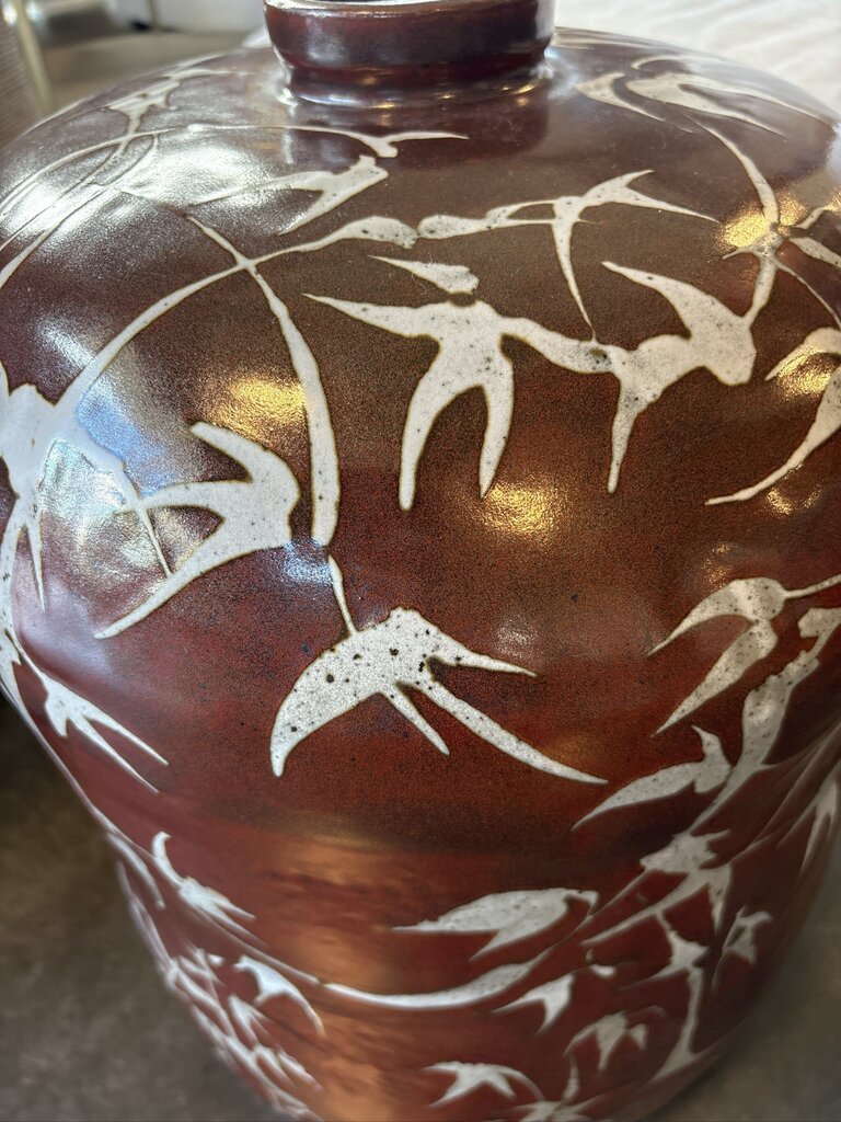 Hand Thrown Pottery Vase By Gay Schempp- 15X15X22H