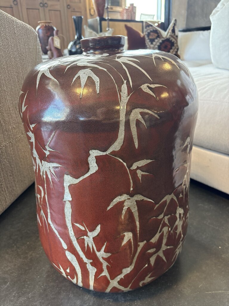 Hand Thrown Pottery Vase By Gay Schempp- 15X15X22H