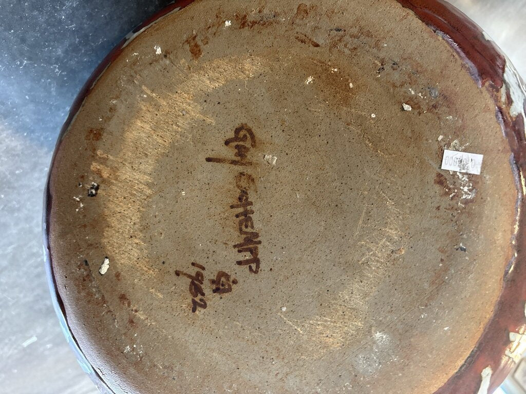 Hand Thrown Pottery Vase By Gay Schempp- 15X15X22H