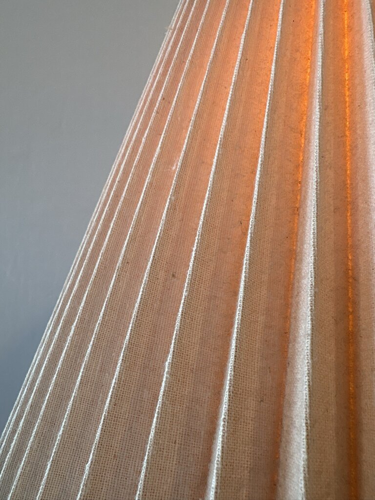 Wrought Iron Lamp W/ Pleated Shade- 16X16X28
