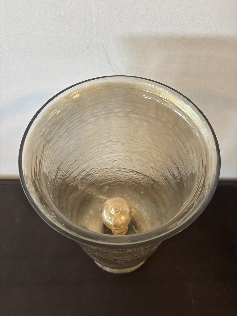 Amber Hurricane Up Light Table Lamp- 8X8X19