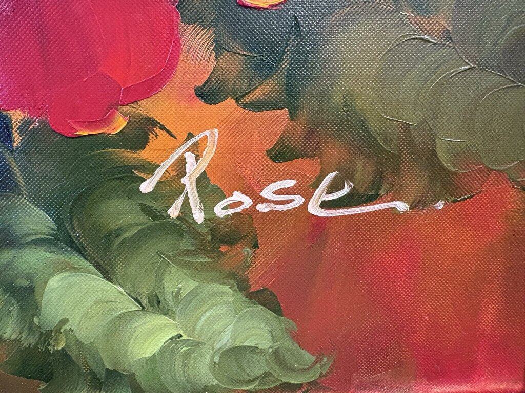 Original Poppies Art Signed By Rose- 46X2X33