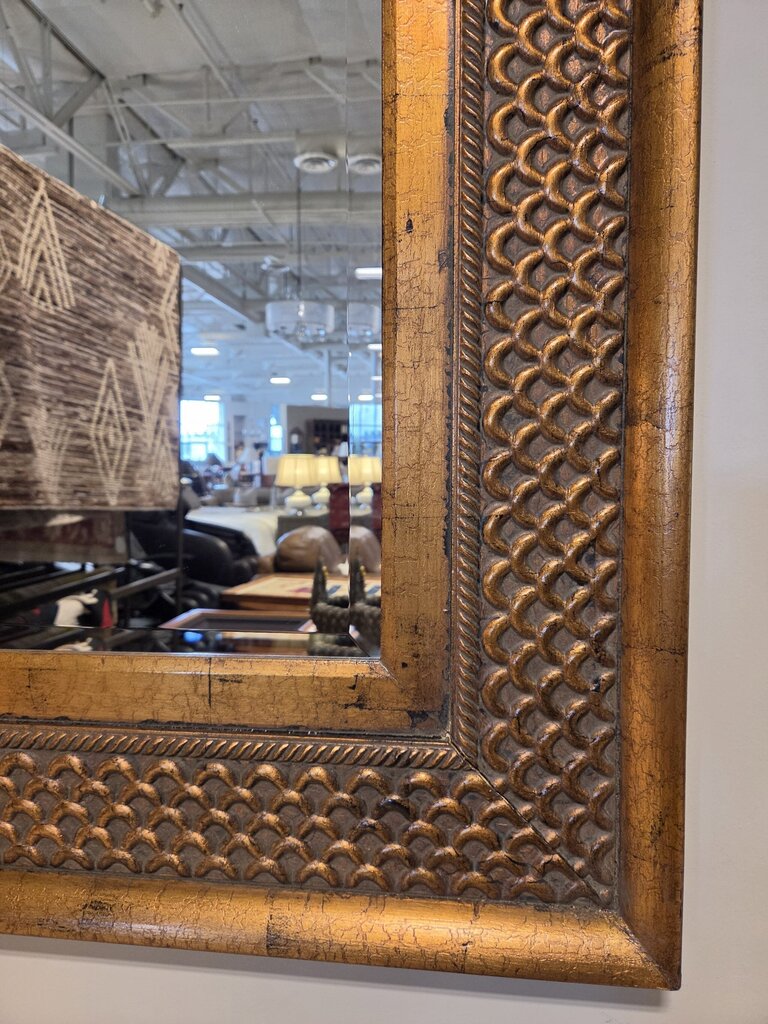 Gold Distressed Wall Mirror - 50.5X2X38.5H
