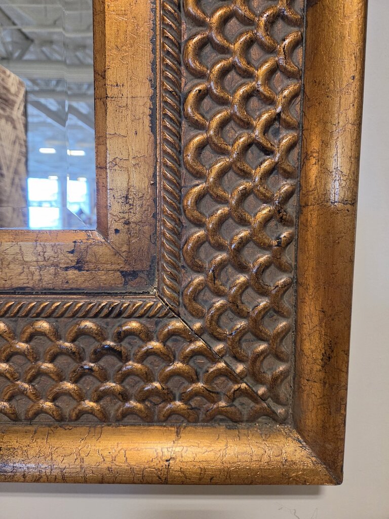 Gold Distressed Wall Mirror - 50.5X2X38.5H