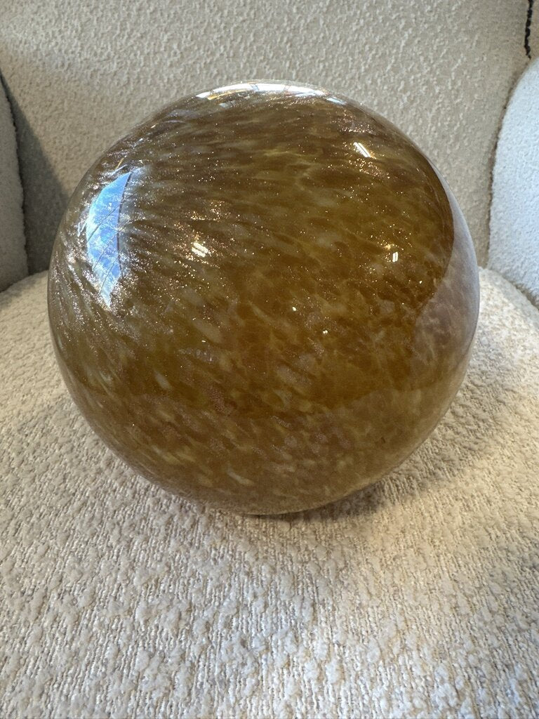 Round Glass Spheres W/Metallic Swirl Design - Set of Three-8X8X8